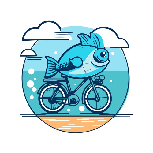 logo option for a bike rental company on the beach