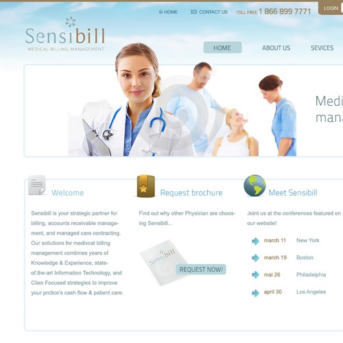 Medical Billing  website redesign 