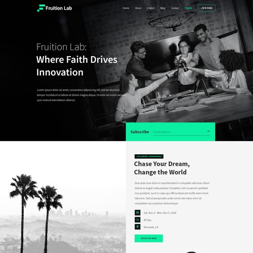 Fruition Lab Homepage design
