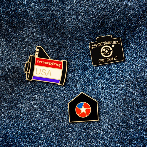 Fun & memorable pin for a photography conference