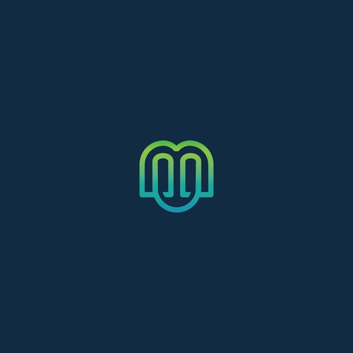 Lettering "M" logo