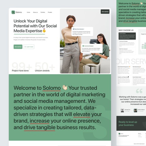 Solomo - Digital Marketing Landing Page