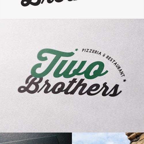 Create a trendy logo for a neighborhood pizza place