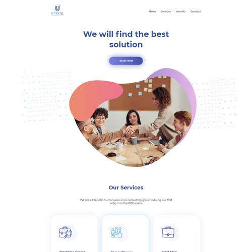 Upskill landing page