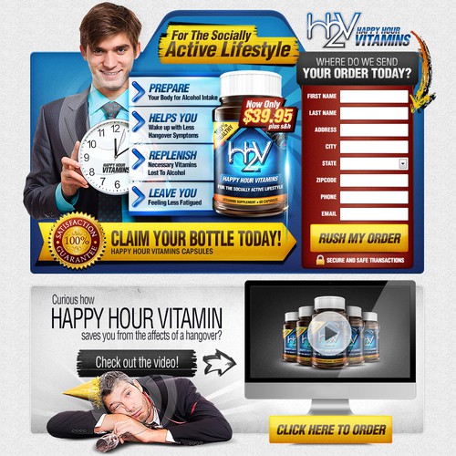 Create the next website design for happy hour vitamins