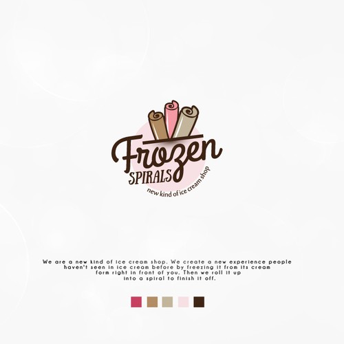 Playful logo for ice cream shop