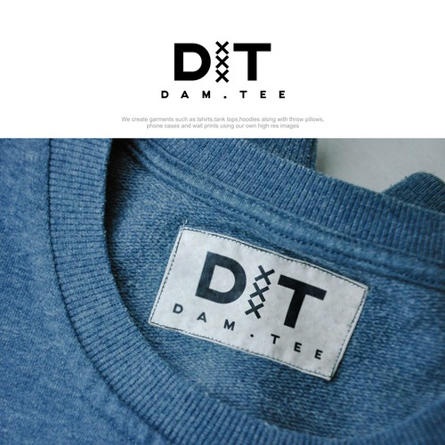 masculine logo for dam.tee