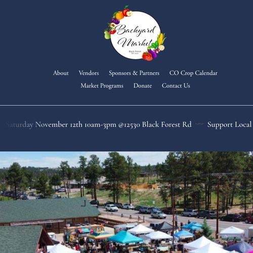Large website for Farmers Market 