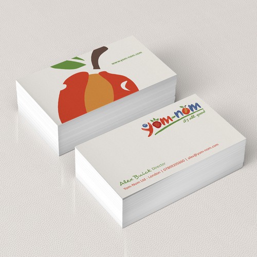 Yom-Nom. it's all good! Business card design required for the exciting New On-the-go Healthy Snack!