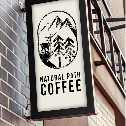 Grunge coffee logo