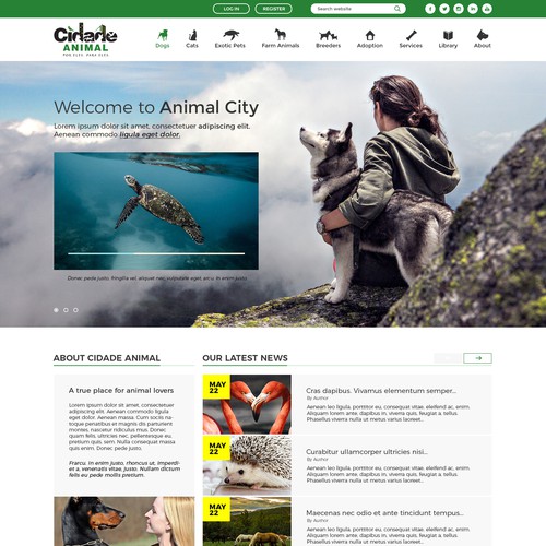 Web design for animal lovers