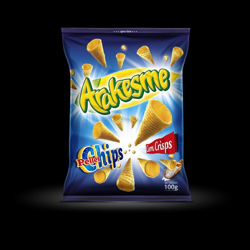 Pellet chips design for pillow packaging