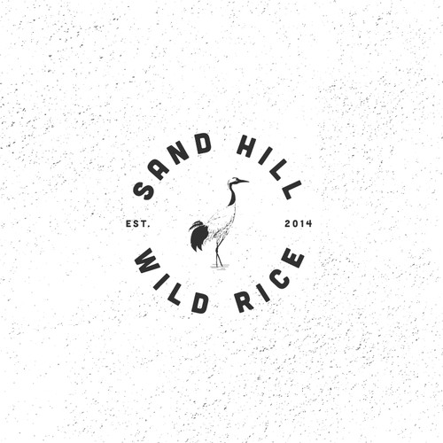 Create a classic packaging logo for Sand Hill Wild Rice!