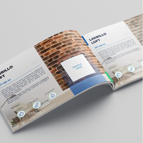 Brochure for wall coverings manufacturer