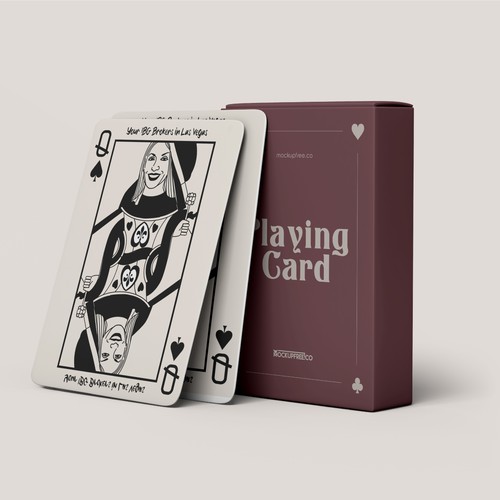 artistic custom 2-sided playing card in the classic design 