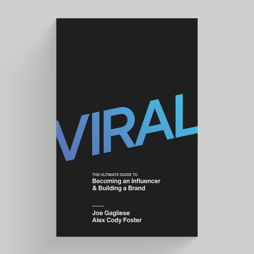 Bold typographic book design for influencer