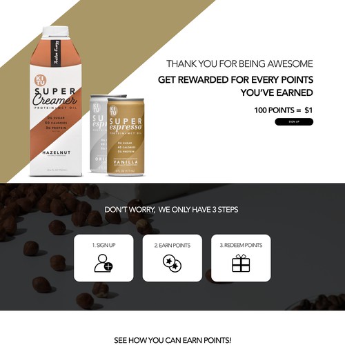 Rewards Page for SuperCoffee