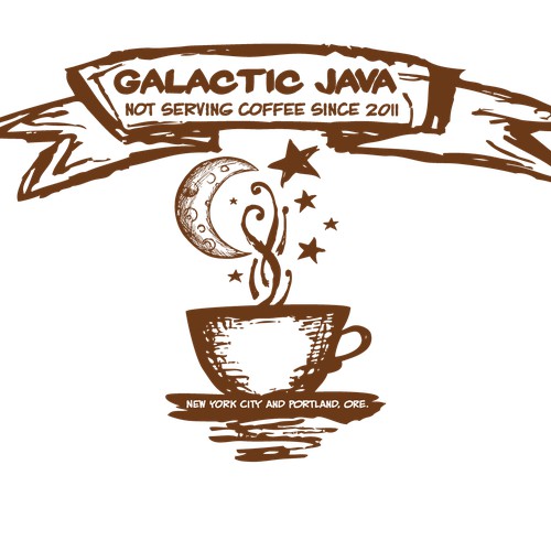 illustrated artwork: Galactic Java Space Coffeeshop