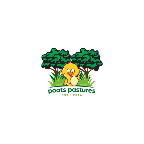 Sustainable poultry and fruit farm logo