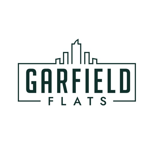 Minimalist Real Estate & Skyline Logo Design | Garfield Flats Branding