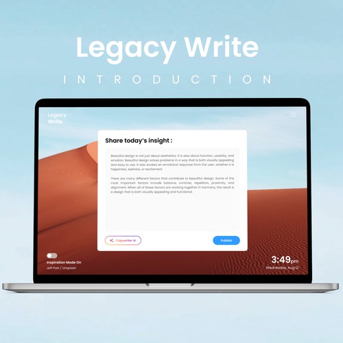 Legacy Book Writing Design