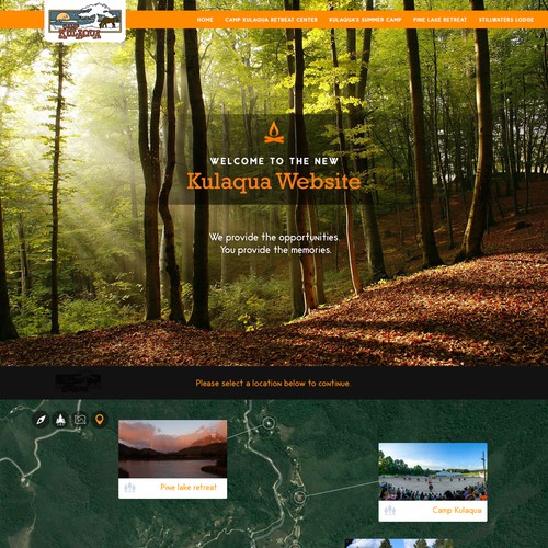 Create a new website design for the Camp Kulaqua - Camp and Retreat Center