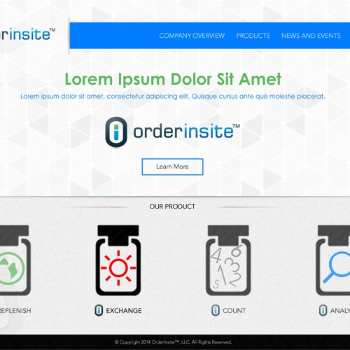 Design a website for a new cloud based inventory software solution serving the pharmacy industry