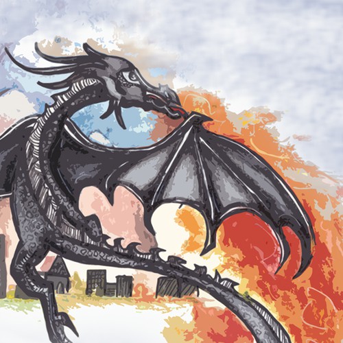 A Dragon's Tale- Childrens book -Competition 1 front cover and 2 illustrated pages with opportunity for One-to-one work