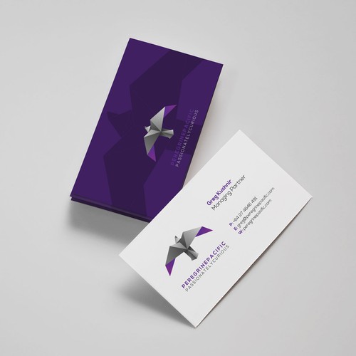 Logo and business cards for Peregrine Pacific