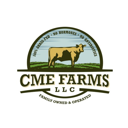 Cow cattle logo