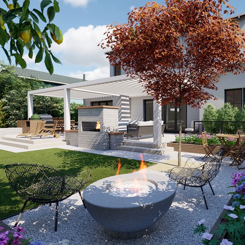 Landscape design rendering