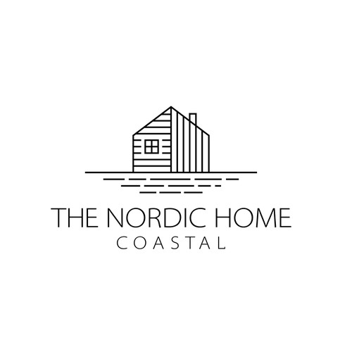 Scandinavian minimal logo for THE NORDIC HOME