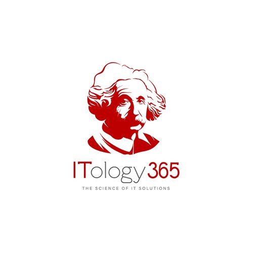 mascot logo design of Albert Einstein for ITology365