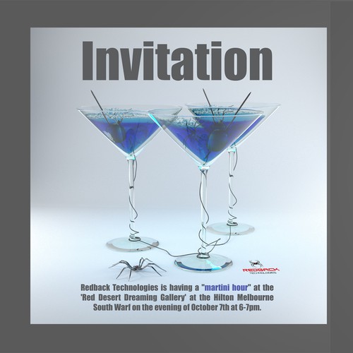 Martini party invitation