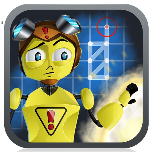 iPhone App Icon for Physics Puzzle Game, Dummy Defense