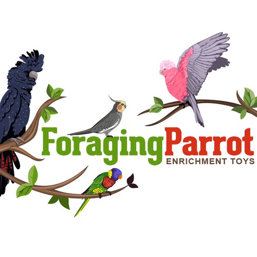 Create a winning logo for a Parrot toy range