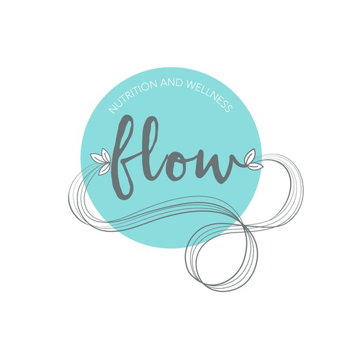A simple modern logo for Flow nutrition and wellness targeting female audience