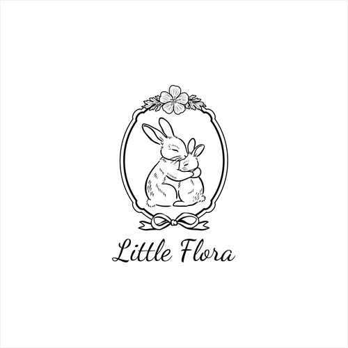 Classic Elegant Logo for Little Flora Baby Skin Care