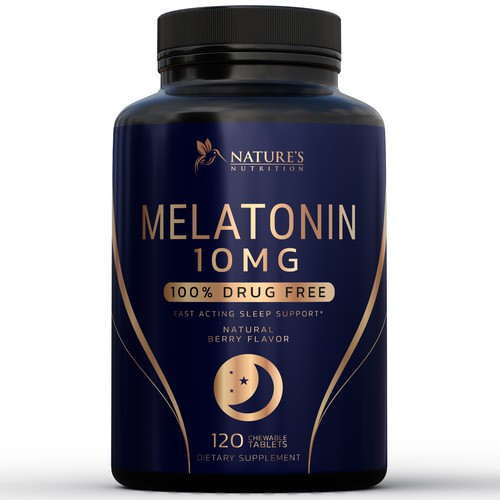 Melatonin 10MG Label Design