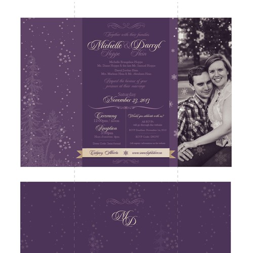 Unique Wedding Invitation for Darryl & Michelle's