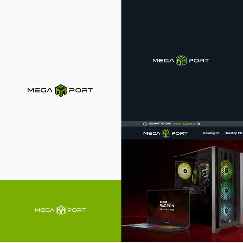 Cool techy logo design.