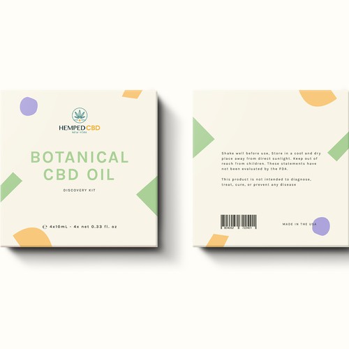 CBD oil kit packaging design