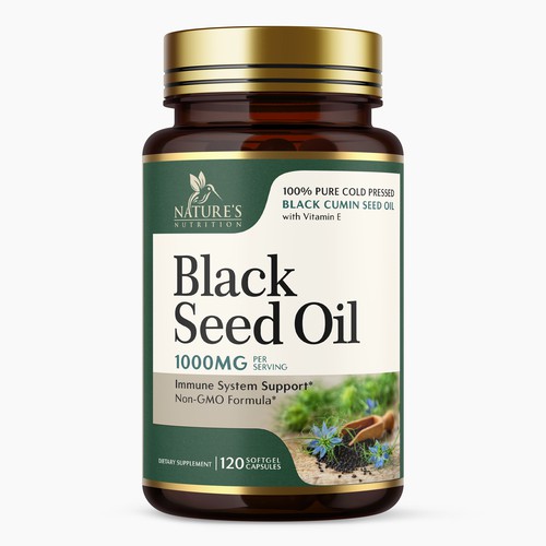 Black Seed Oil label