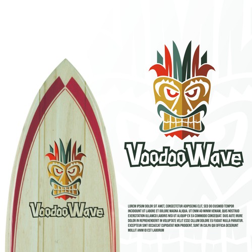 Eyecatching logo for VodooWave the surfing lover apparels