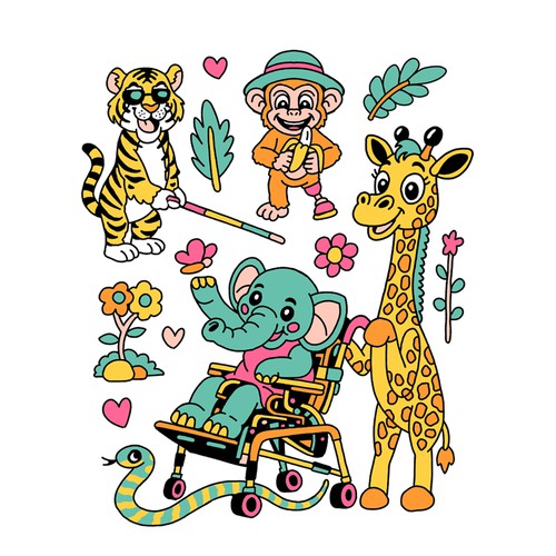 Fun Safari Themed Disability Animal