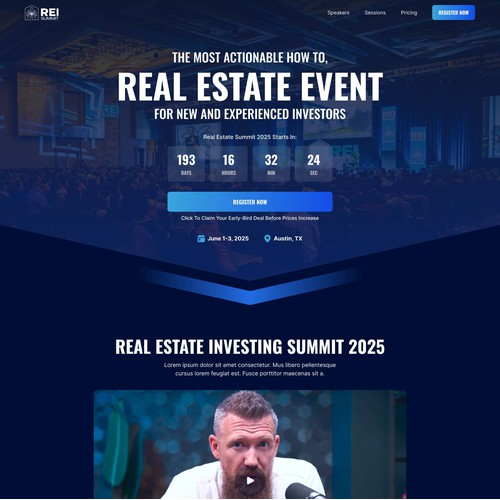 Event Registration Landing Page Design