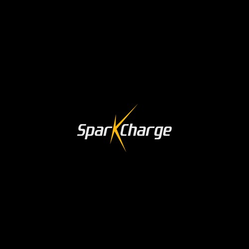Create a modern, bold, flat logo for SparkCharge