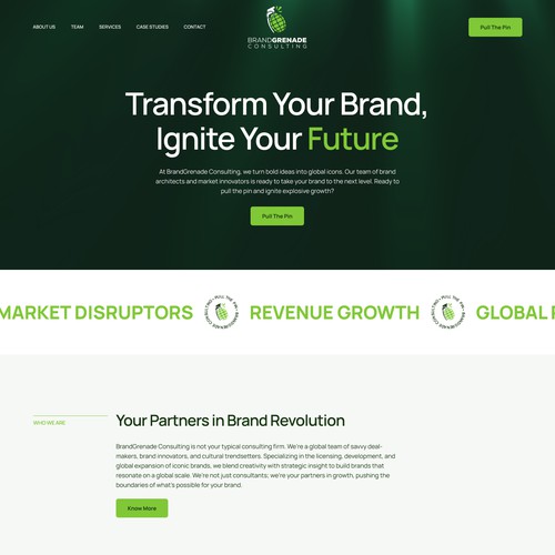 Website design for Brand Grenade Consulting