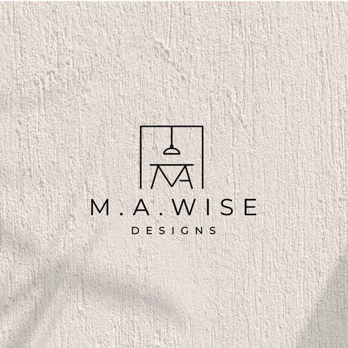 A minimal logo design for M.A. Wise Designs LLC