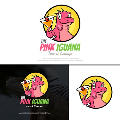 PINK IGUANA Logo Design